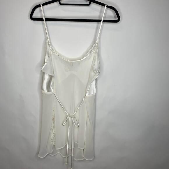 Expressions California Dynasthy Sheer Cream Neglige Chemise Sz XL - Picture 5 of 7